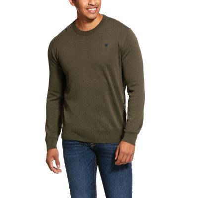 Ariat Crew Neck Koyu Zeytin Yeşili Kazak Erkek (17612-250)